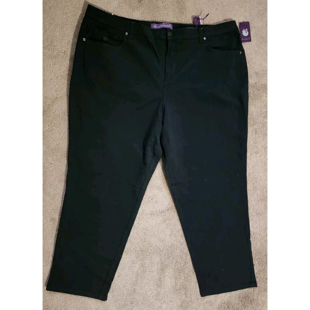 NWT Gloria Vanderbilt Women's Classic High Rise Amanda Jean Black 22 W Slimming